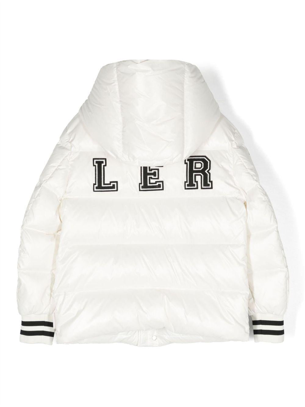 Piumino bianco logo fronte/retro I29541A000165963V 031 MONCLER KIDS 