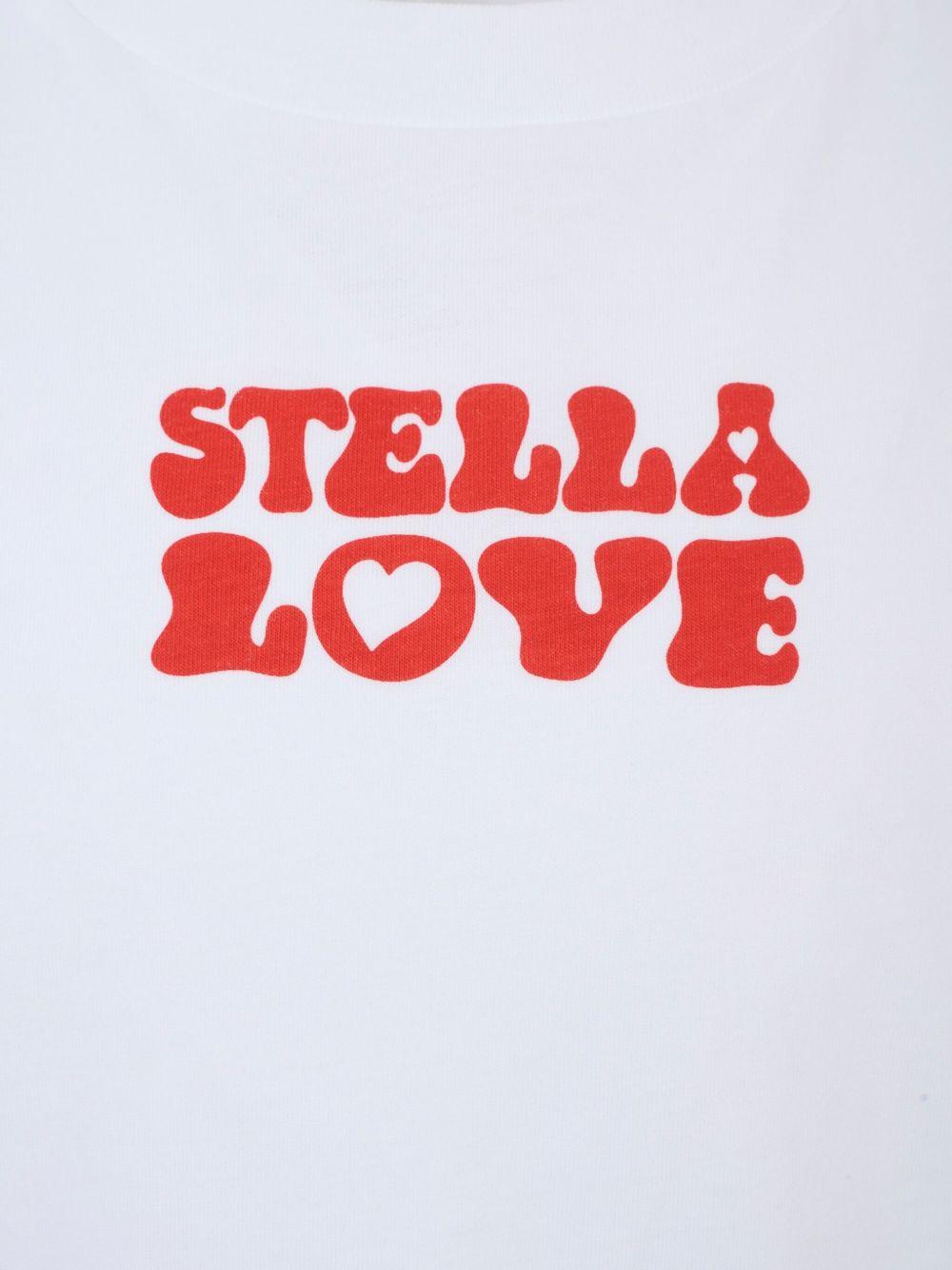 T-shirt Bianca a Maniche Corte con Stampa Grafica TX8C11Z0434 100 STELLA MCCARTNEY KIDS 