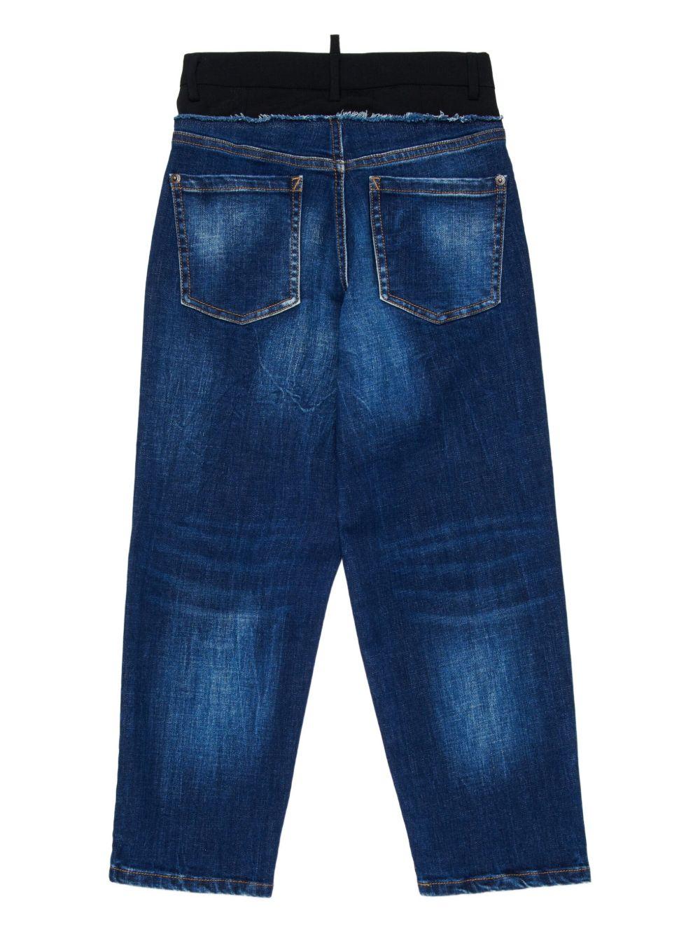 Jeans con Design a Inserti DQ3036D0AEZ DQ01 DSQUARED KIDS 