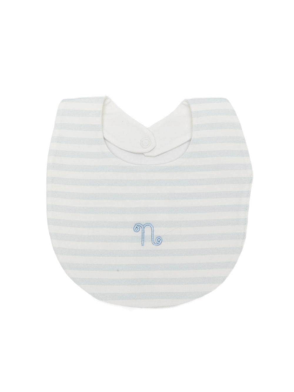 Bavaglia in cotone con chiusura a bottoni E26106 AZZURRO NANAN KIDS 