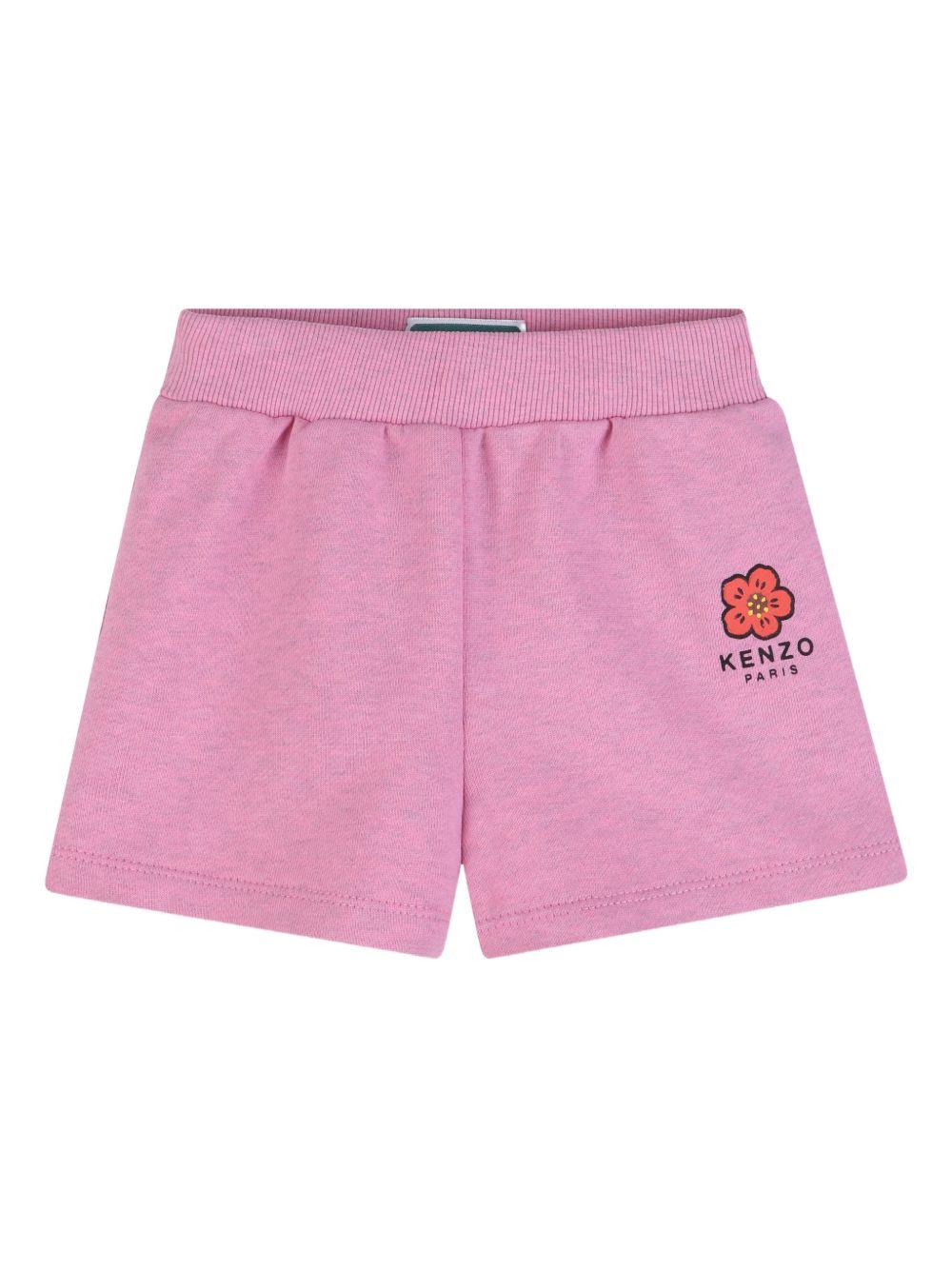 Shorts in cotone con elastico in vita K61810 47F KENZO KIDS 