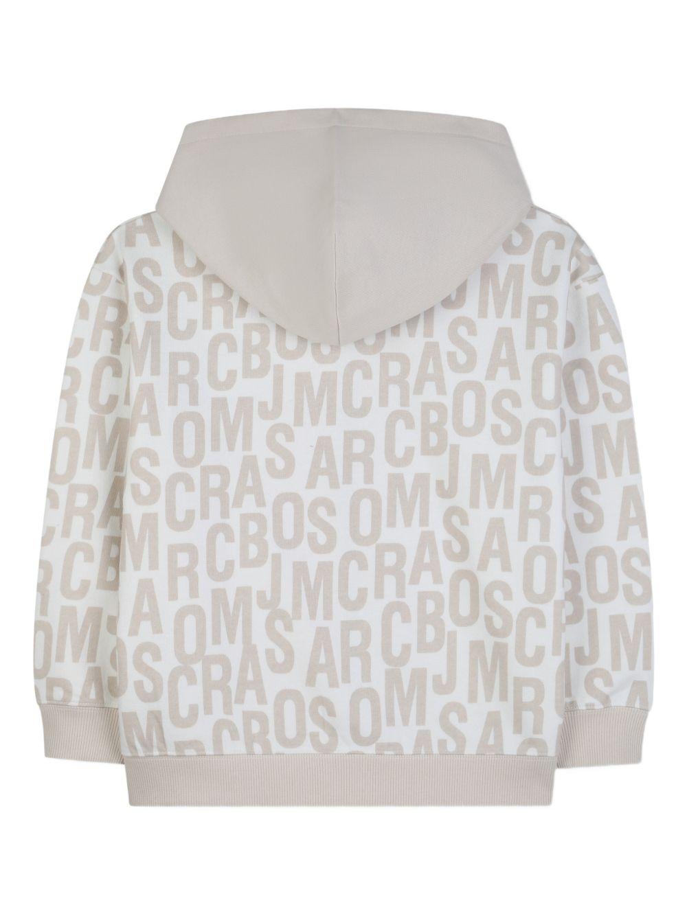 Felpa zip con cappuccio in cotone organico W60775 126 MARC JACOBS KIDS 