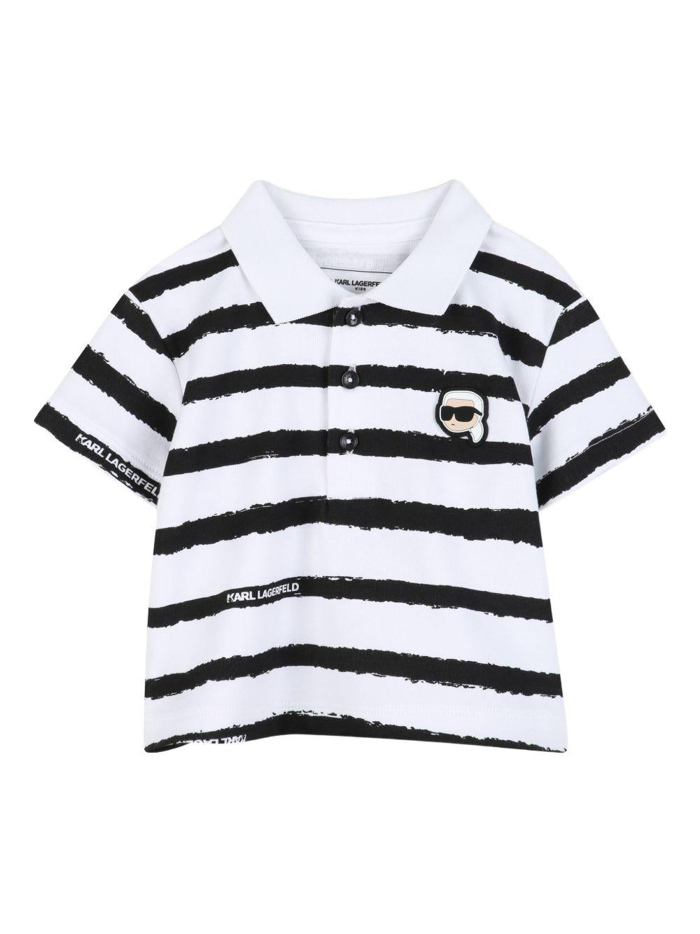 Completo polo a righe con bermuda Z31068 10P KARL LAGERFELD KIDS 