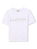 T-shirt bianca logo lettering crub