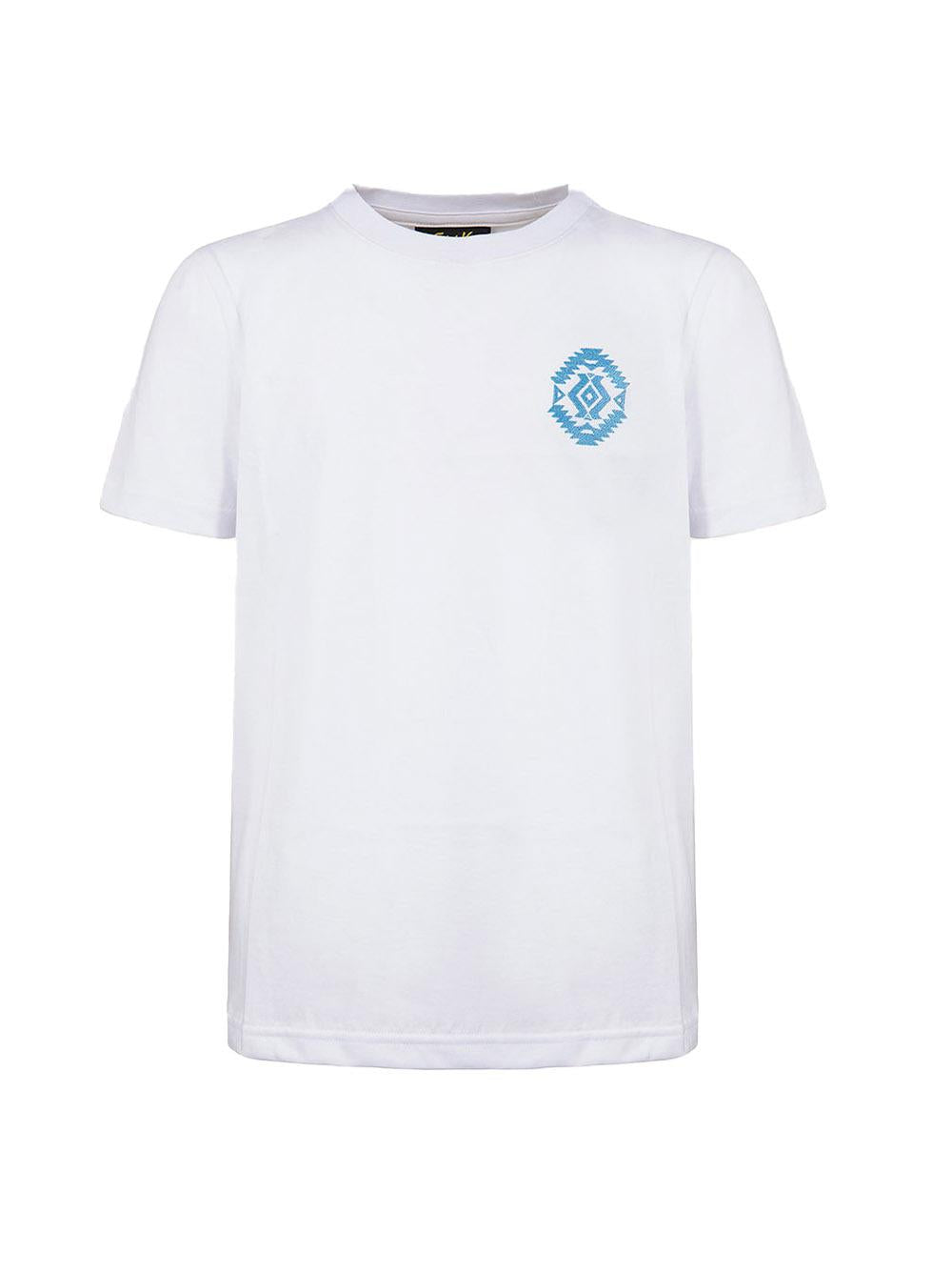 T-shirt bianca mini stampa petto