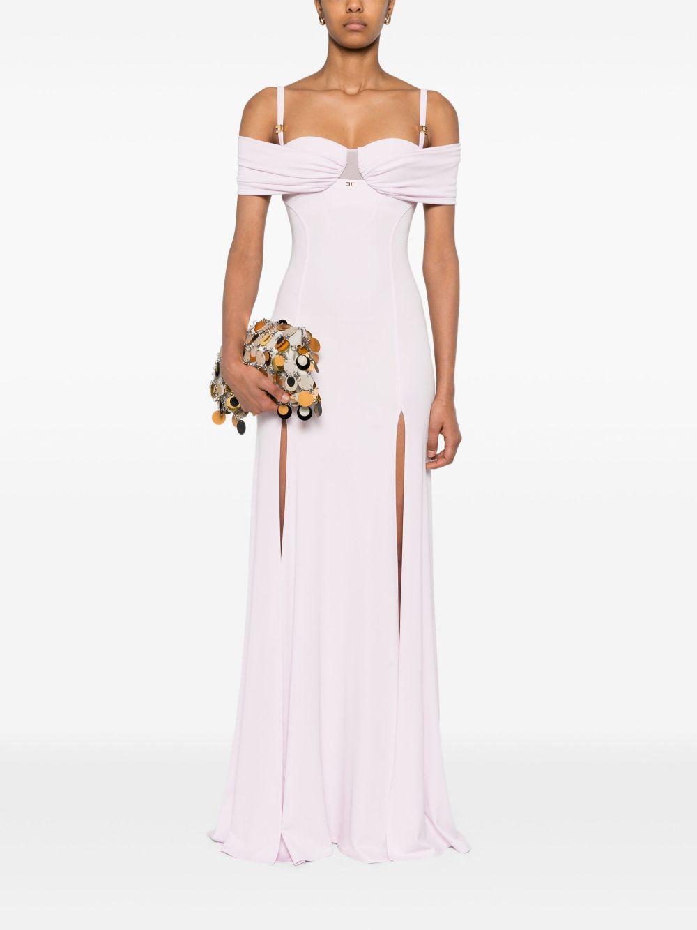 Abito Red Carpet in jersey crêpe con corsetto quarzo ABR0851E2 544 ELISABETTA FRANCHI 