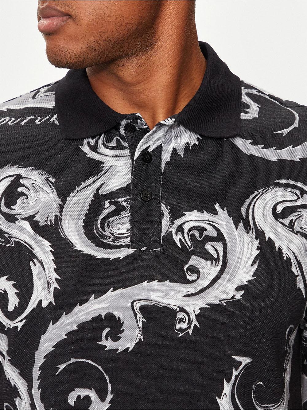 Polo fantasia barocca 77GAG6S0JS390 KJ2 VERSACE JEANS 
