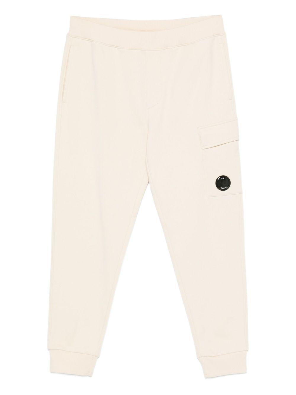 Pantaloni Cargo Beige in Cotone con Tasca Applicata 19CMSP717A005086W 402 CP COMPANY 