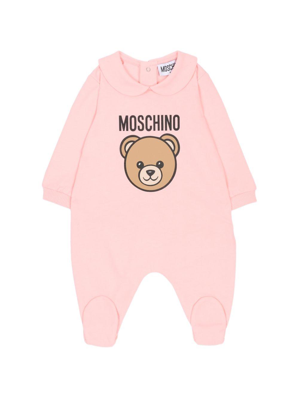 Tutina rosa con colletto MUY098LCA19 50209 MOSCHINO KIDS 