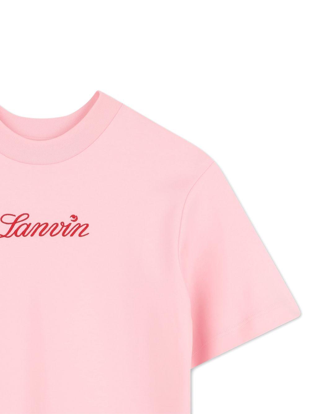 T-shirt con scritta logo N30342 44F LANVIN KIDS 