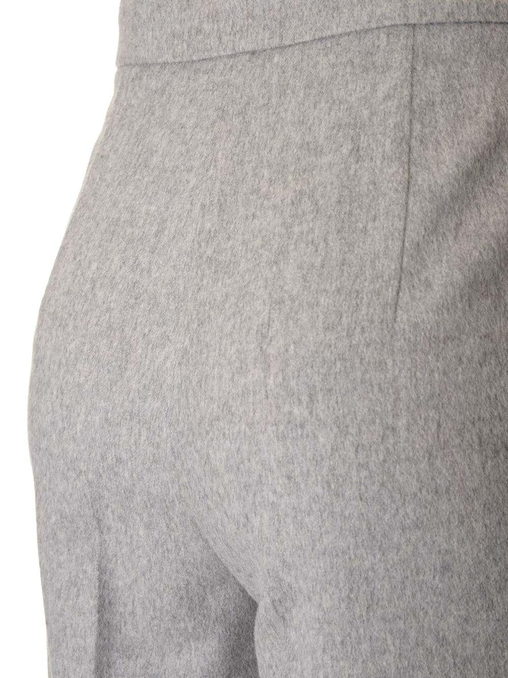 Pantaloni Sartoriali Grigi in Lana con Gamba Dritta 2426136102600 019 MAX MARA STUDIO 