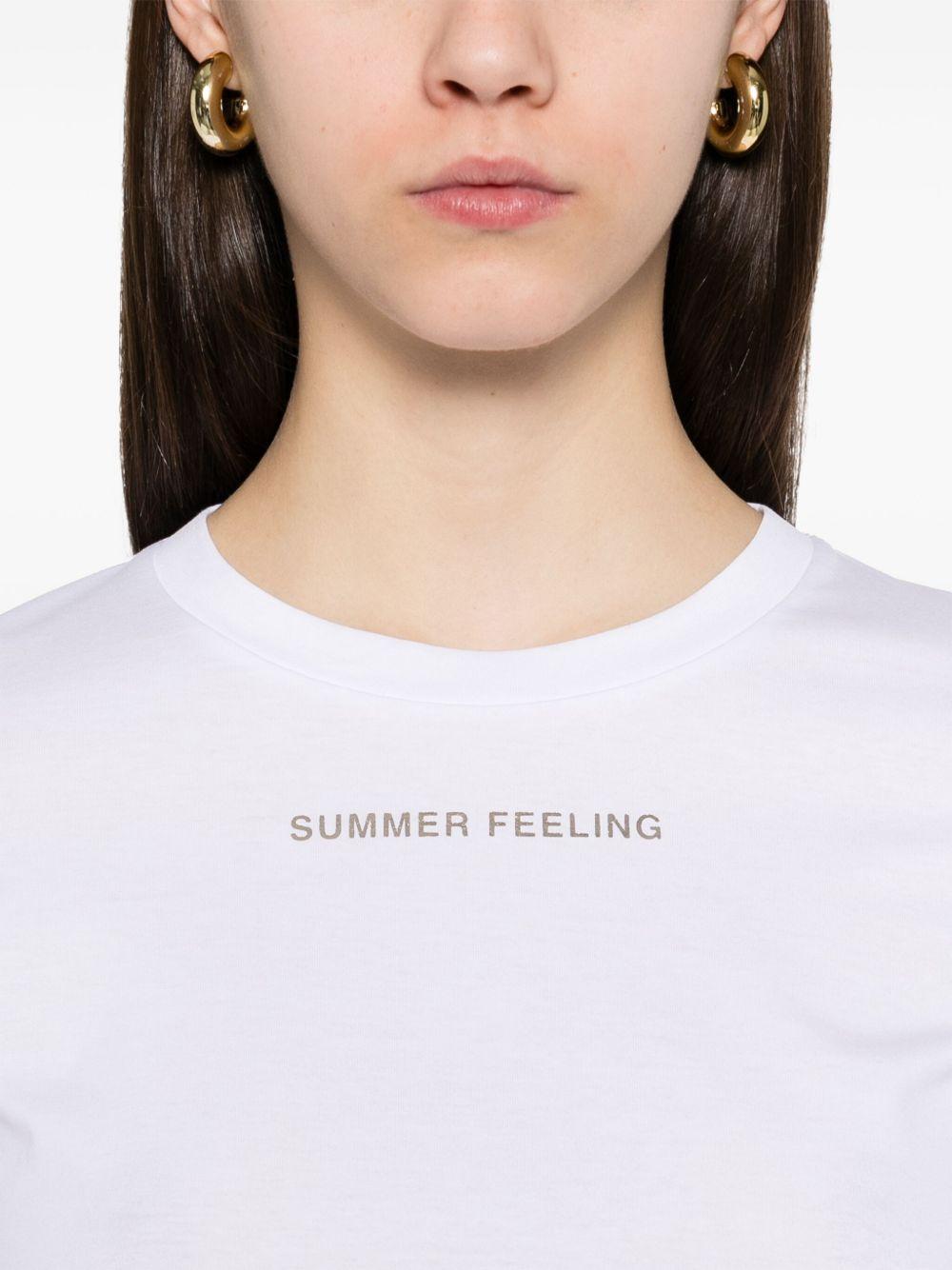 T-shirt bianca summer feeling 2519971033600 001 MAX MARA 'S 