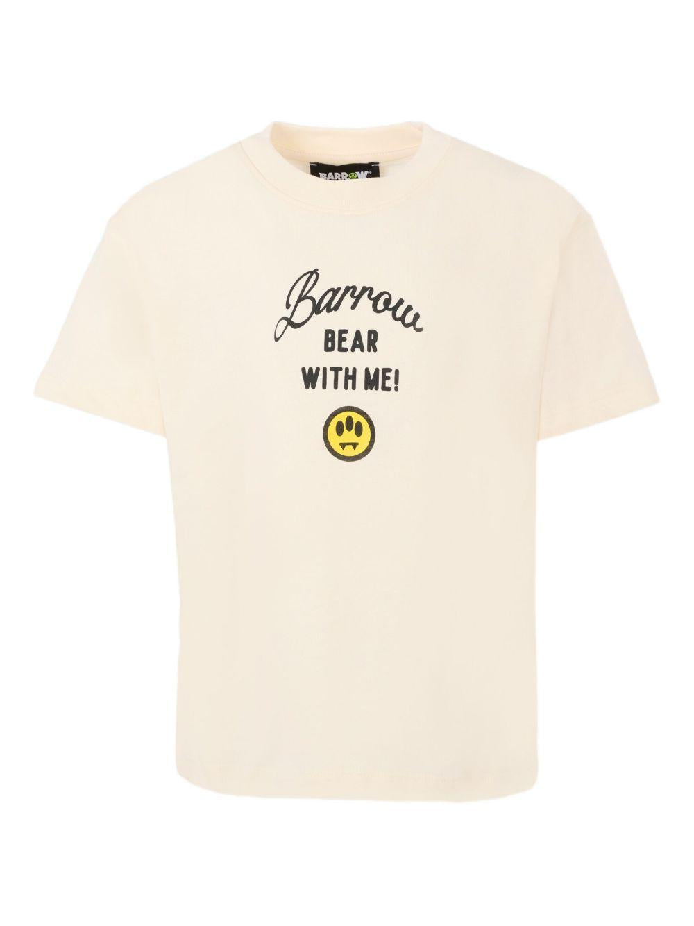 T-shirt Teddy Bear con Logo F5BKJGTH133 013 BARROW KIDS 