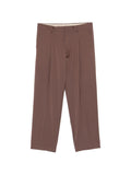 Pantaloni a pieghe in lana vergine