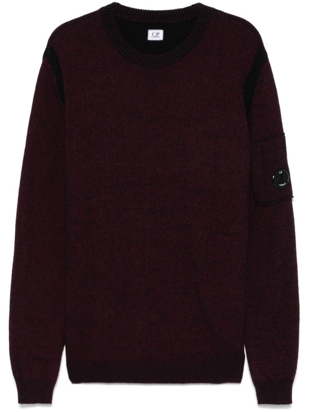 Maglione bordeaux logo compass braccio
