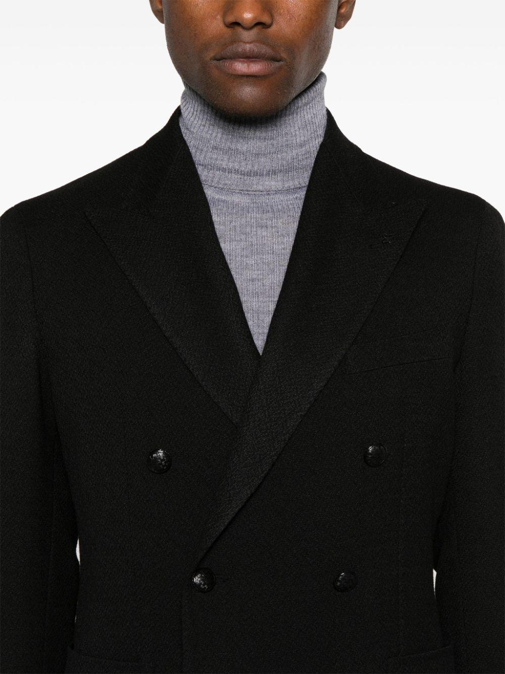 Blazer doppiopetto nero lana