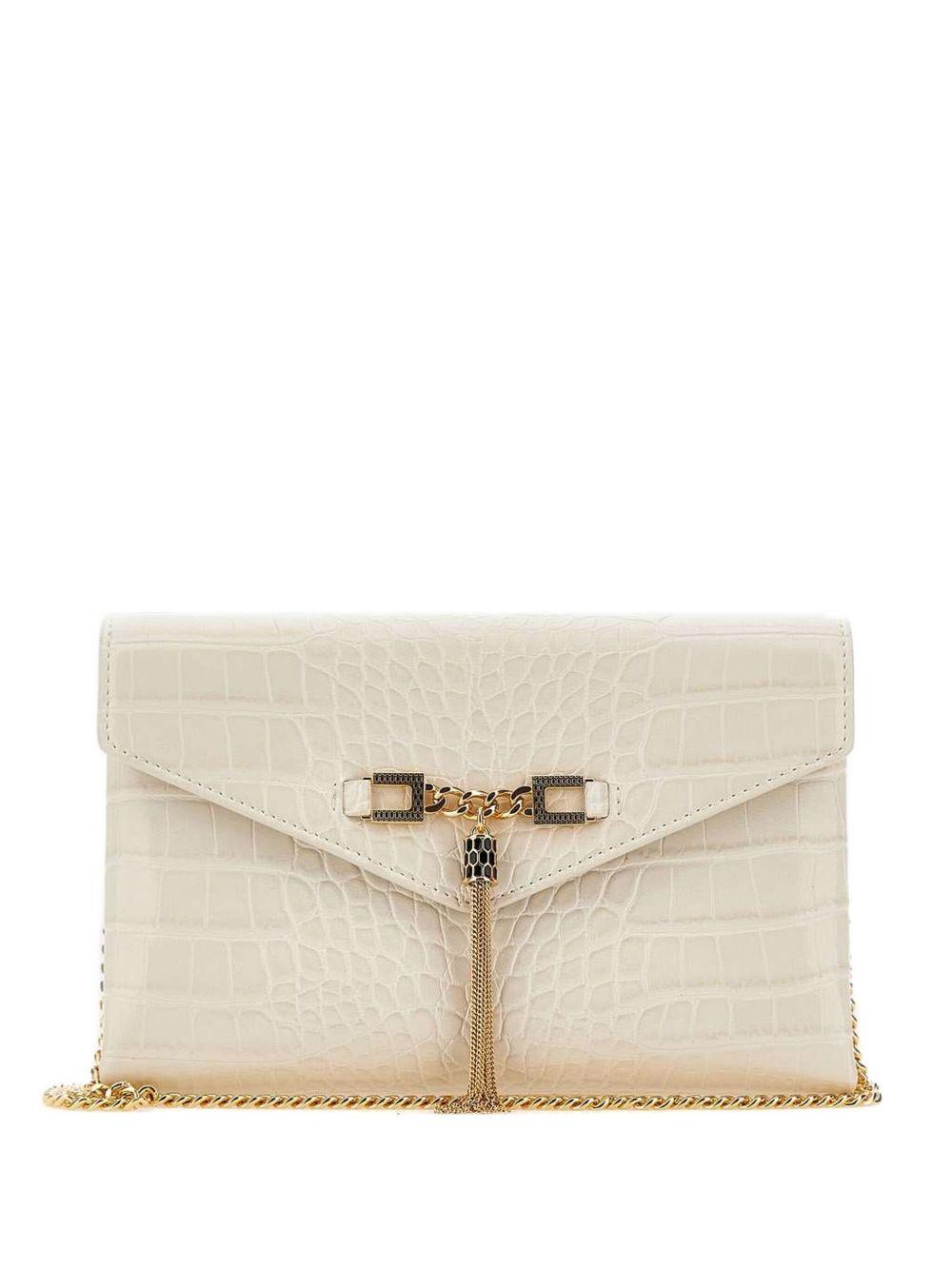 Clutch Effetto Coccodrillo con Catena Oro e Nappina BS56A57E2 DZ9 ELISABETTA FRANCHI 