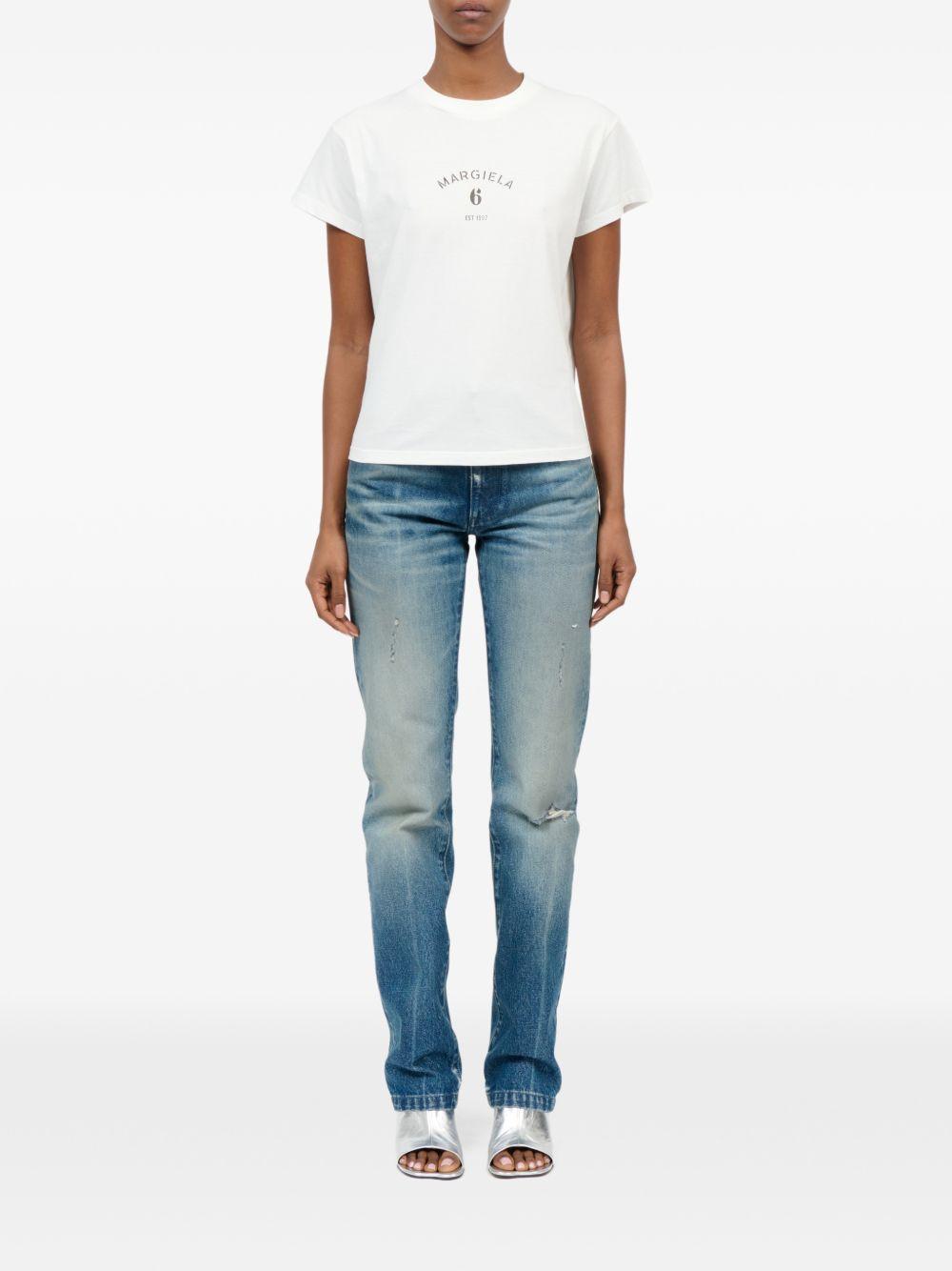 T-shirt in cotone girocollo S62GD0216M20048 101 MM6 MAISON MARGIELA 