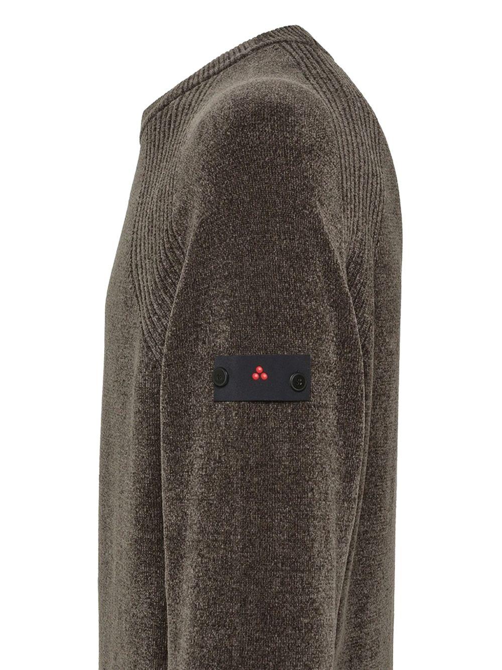 Maglione marrone con pannelli testurizzati PEU562399011970 372 PEUTEREY 