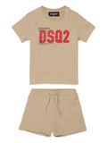Completo t-shirt e shorts in cotone con logo