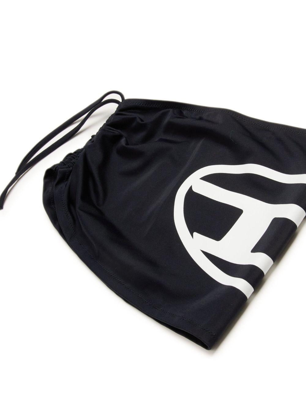 Sacca con copricostume top nero Oval-D