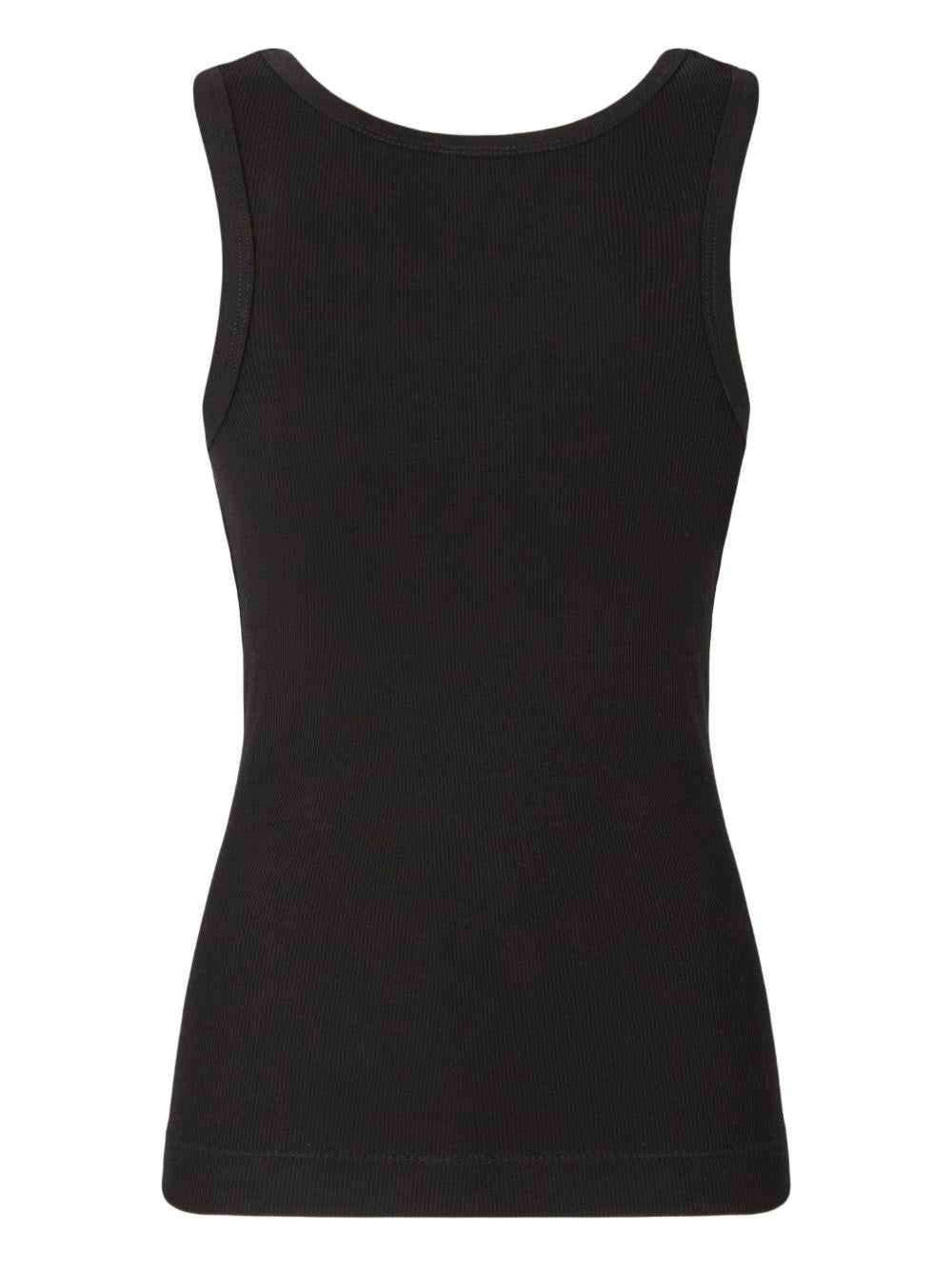 Canotta in cotone a costine nera 100807A338 Z99 PINKO 