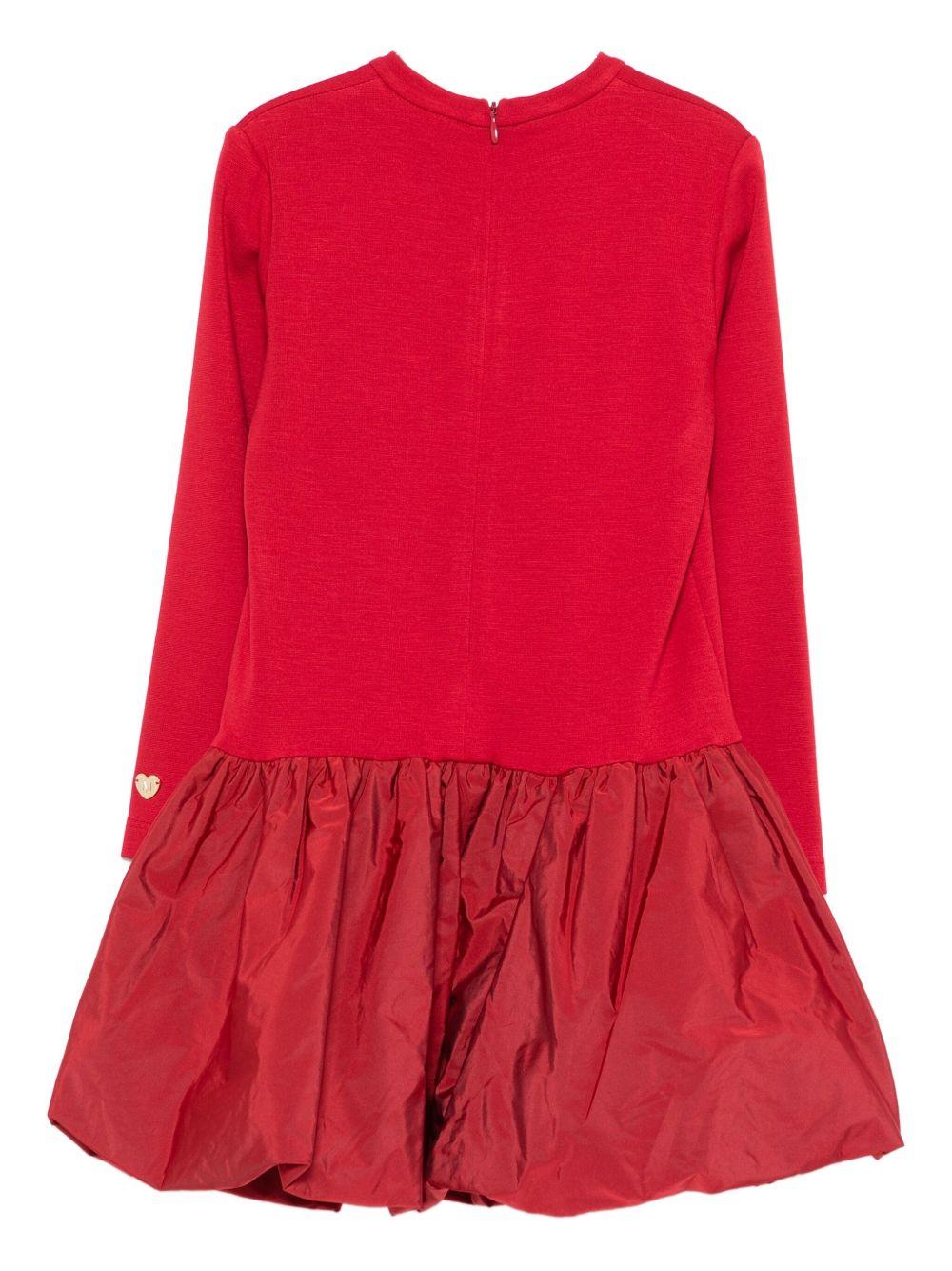 Abito rosso rubino a maniche lunghe 17F9026207 0043 MONNALISA KIDS 
