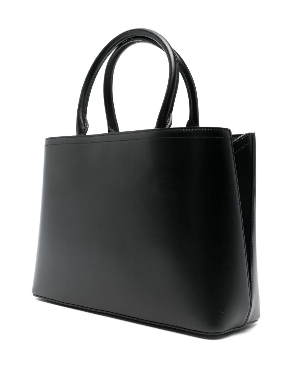 Borsa tote nera con manici e tracolla 252TB7302 0006 TWINSET 