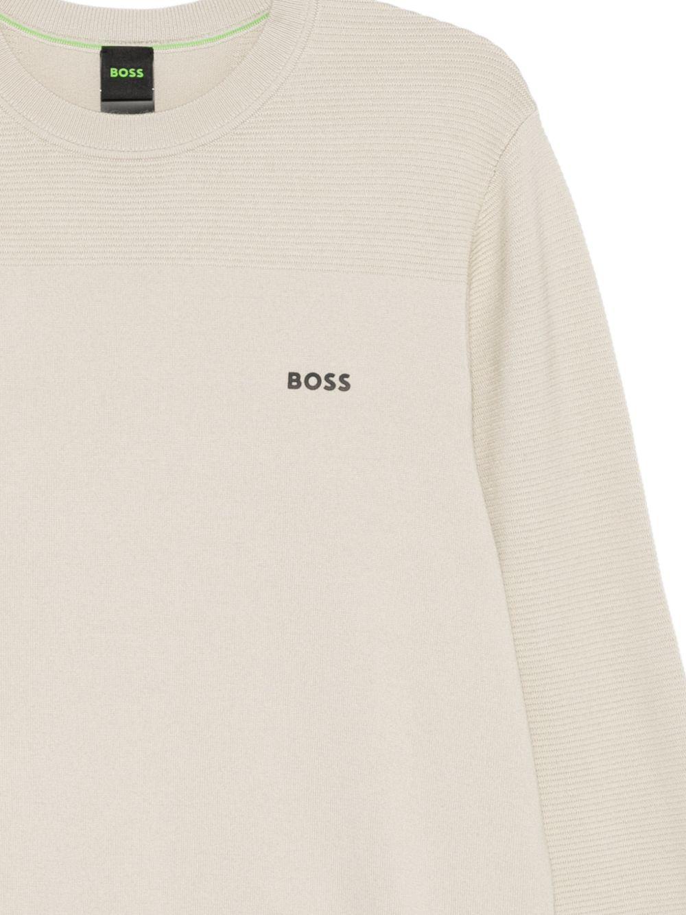 Pullover girocollo con pannelli texture 50547507 272 BOSS 