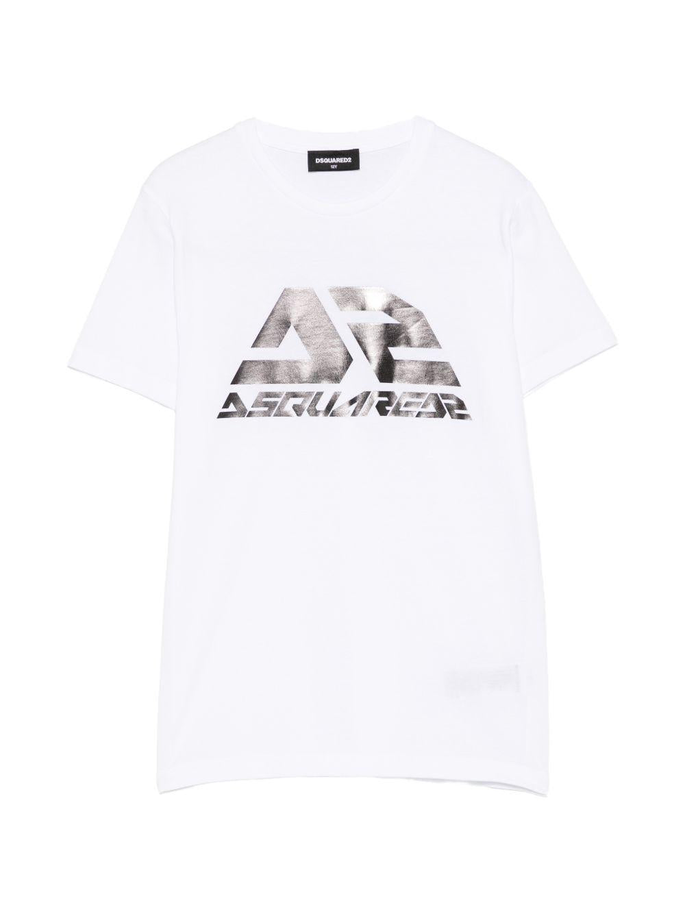 T-shirt in cotone girocollo DQ3163D0015 DQ100 DSQUARED KIDS 