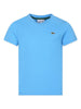 T-shirt azzurra logo ricamo
