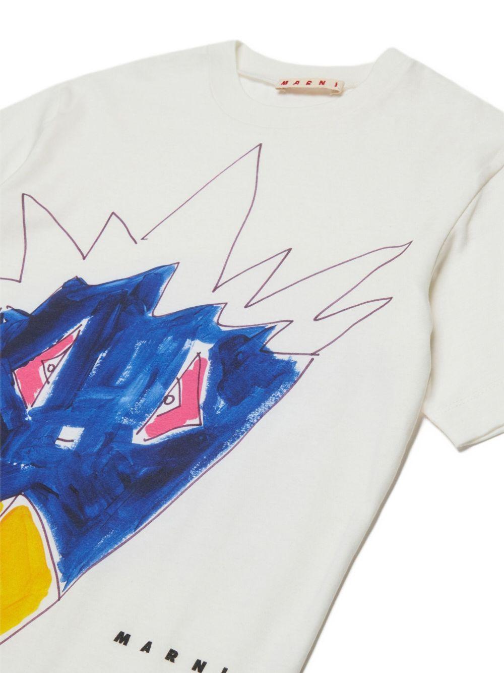 T-shirt di cotone M01569M00RF 0M114 MARNI KIDS 