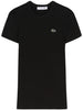 T-shirt nera mini logo ricamo