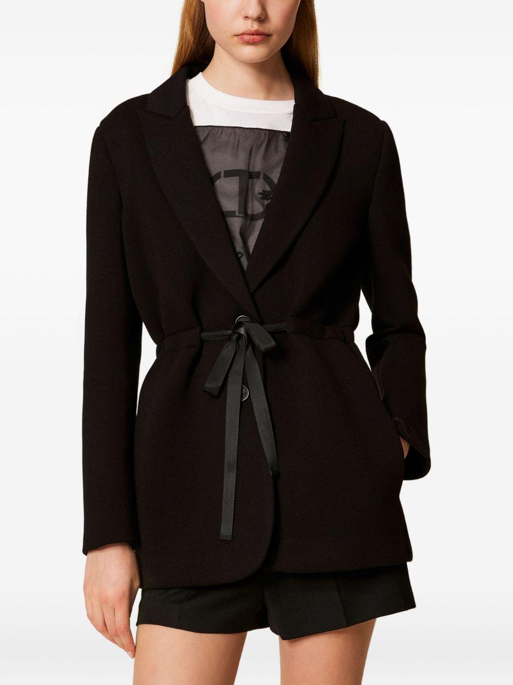Blazer Donna Nero con Cintura 252TP2190 00006 TWINSET 