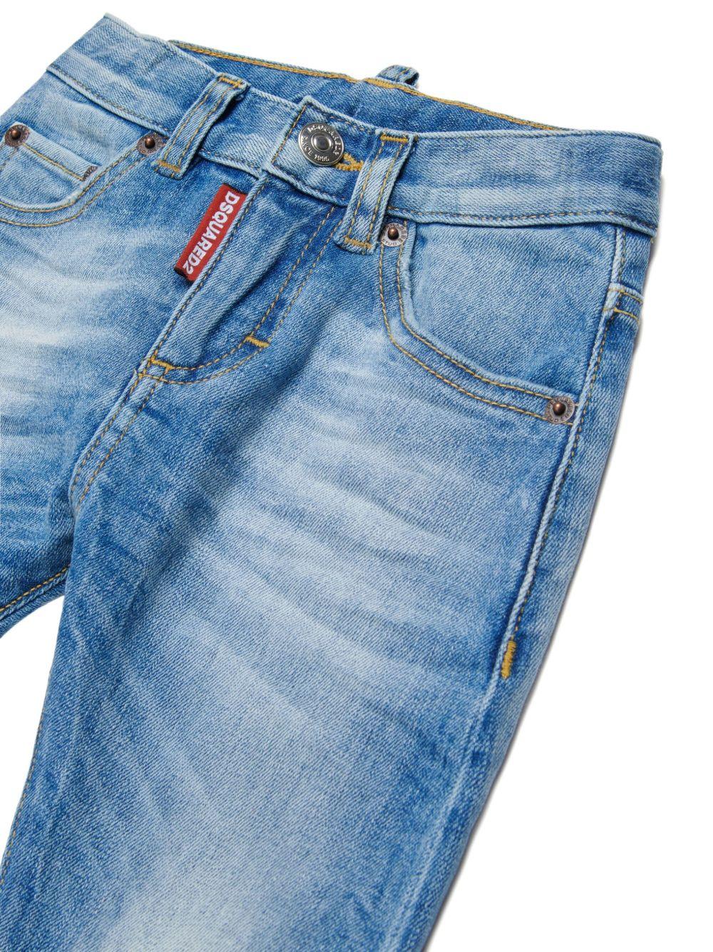 Jeans Dritti con Targhetta Logo DQ01TCD0AET DQ01 DSQUARED KIDS 