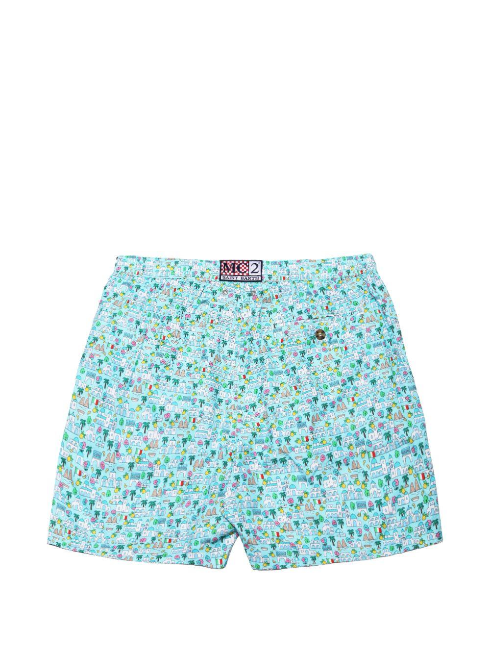 Boxer mare in poliestere riciclato con stampa LIG0003 08234L MC2 SAINT BARTH 