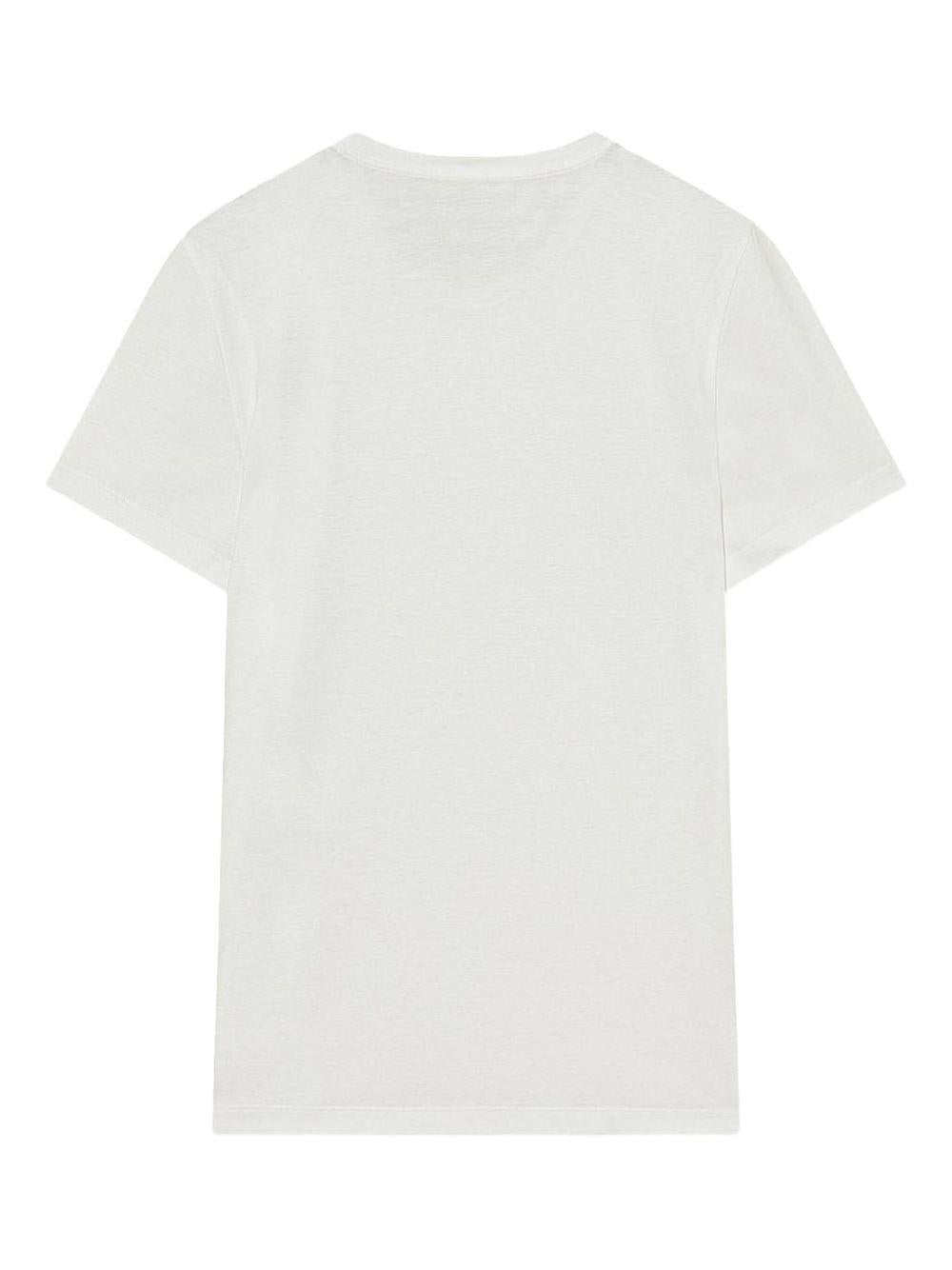 T-shirt basic mini etichetta fly bianca