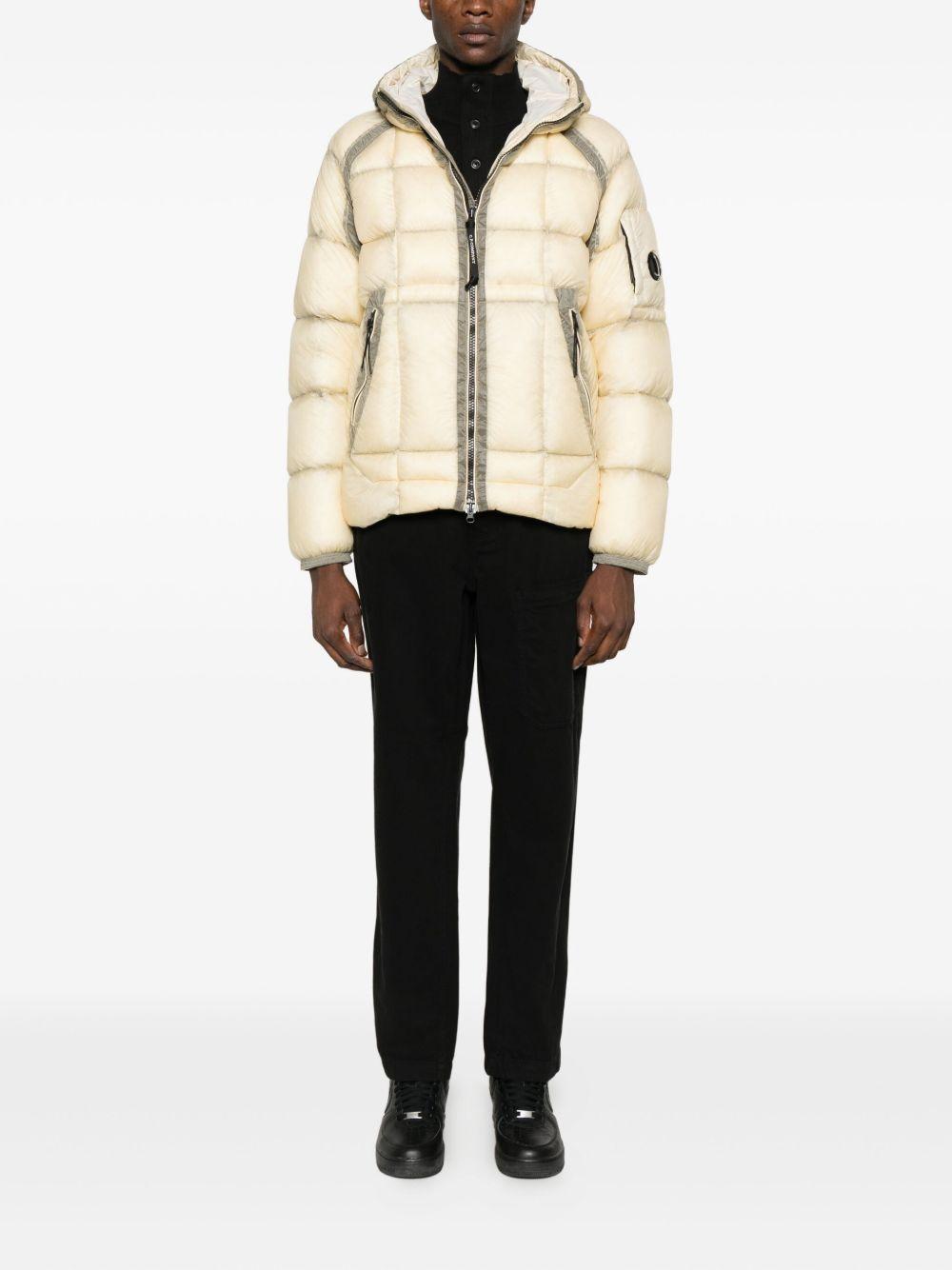 Giacca Beige Trapuntata con Cappuccio e Zip 19CMOW702A110416A 402 CP COMPANY 