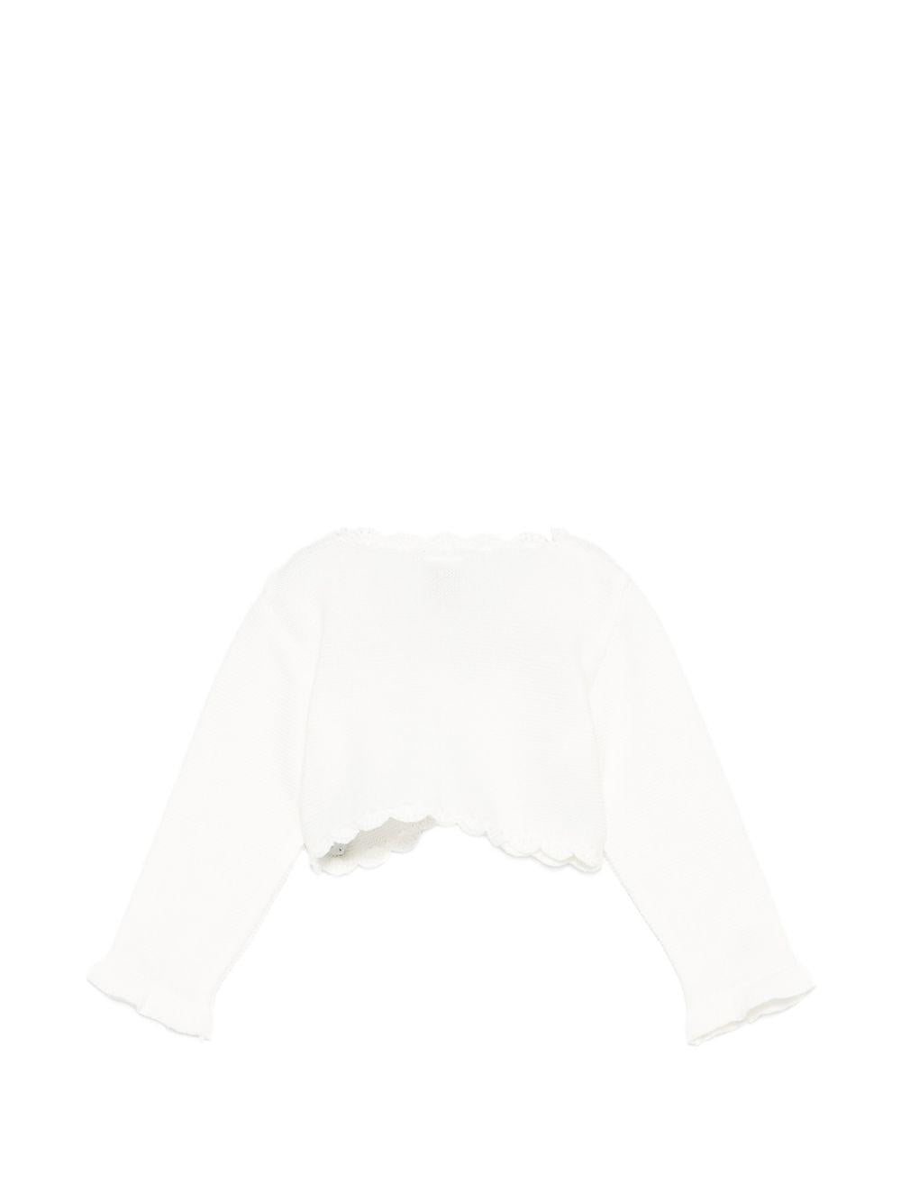 Cardigan in cotone con rouches EV33845 C2 MARLU' KIDS 