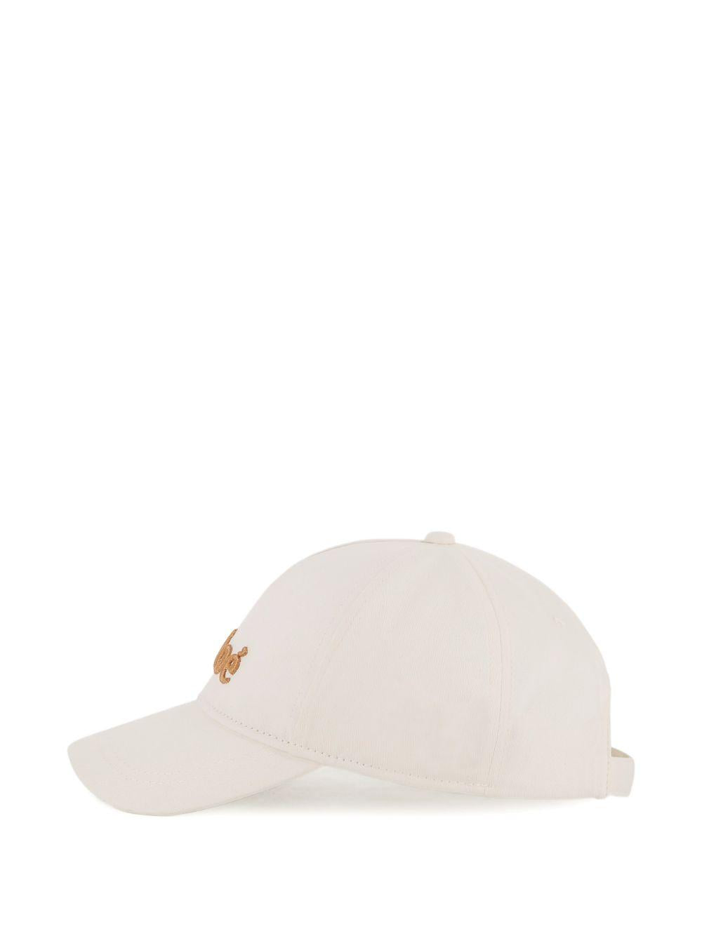 Cappellino da baseball in lana panna C20871 105 CHLOE KIDS 