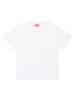 T-shirt bianca placchetta Oval-D