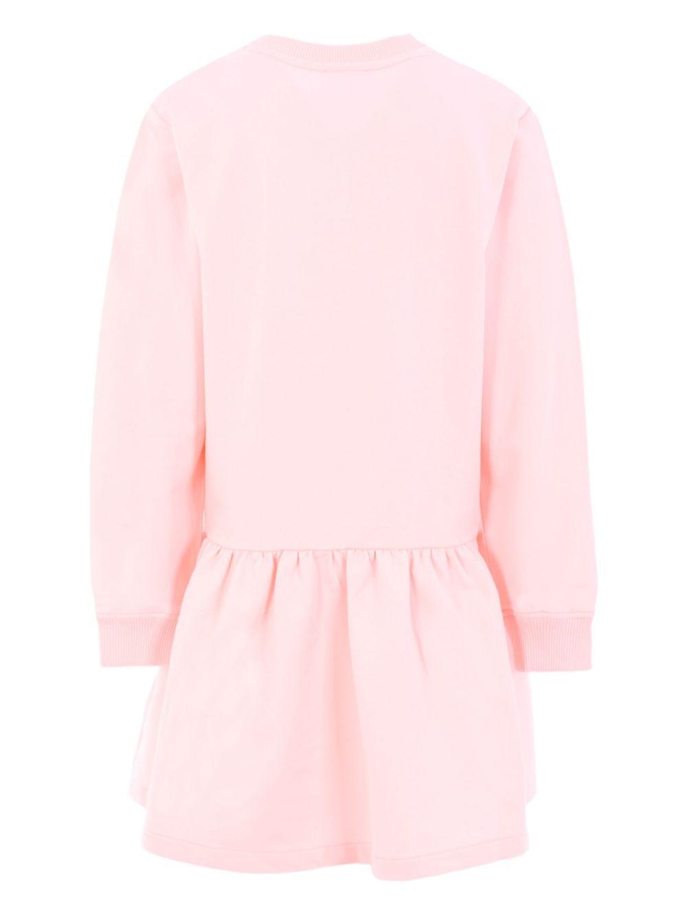 Abito Rosa Svasato con Stampa Orsetto HDV0H7LDA16 50209 MOSCHINO KIDS 