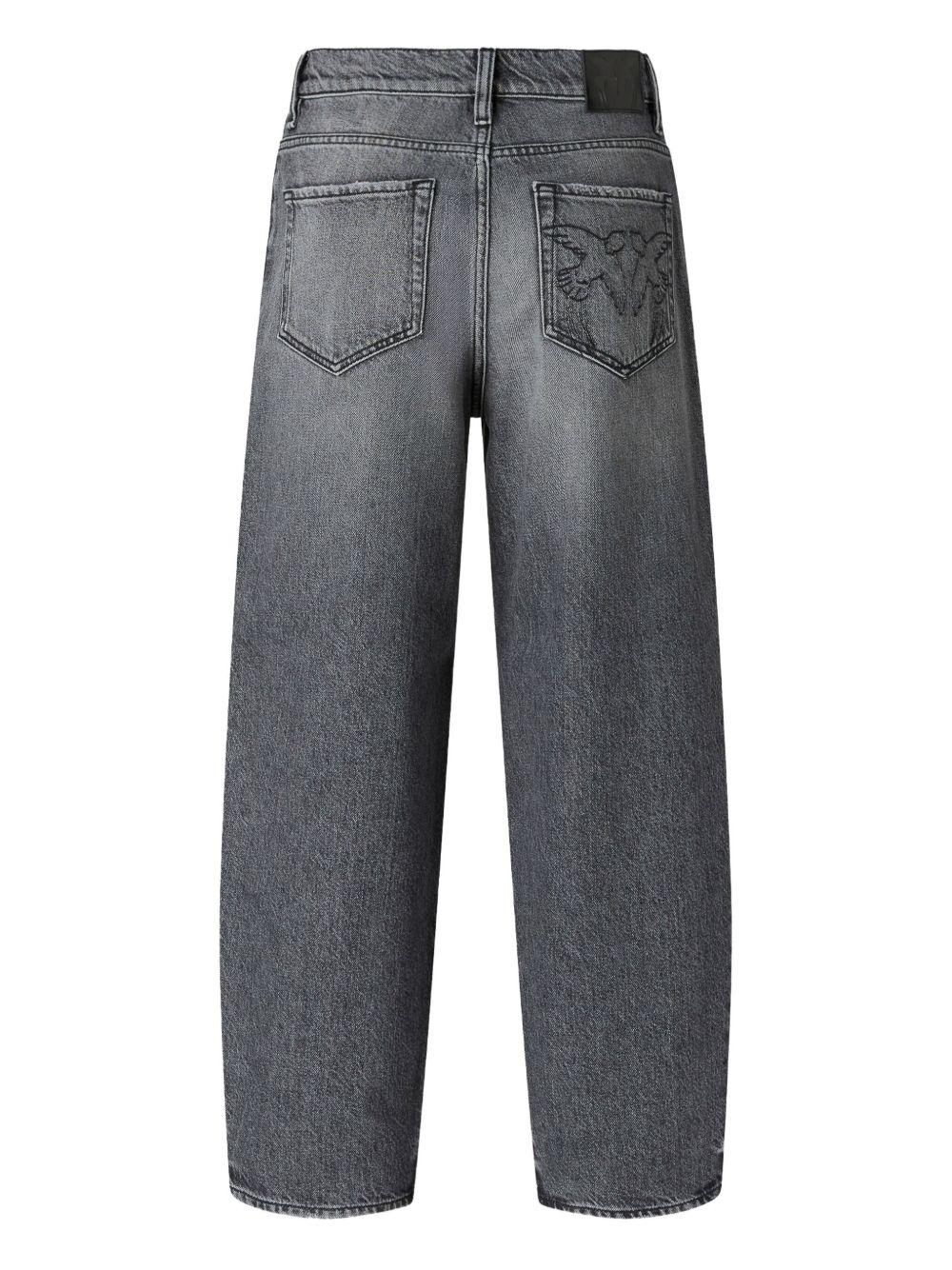 Jeans denim grigio con effetto schiarito 103857A2RY PJ9 PINKO 