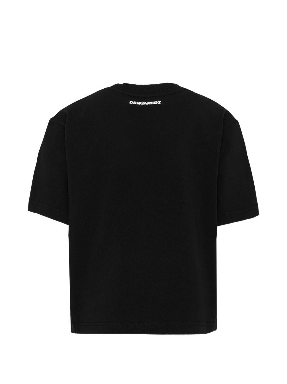 T-shirt a maniche corte in cotone DQ3388D0AG7 DQ900 DSQUARED KIDS 