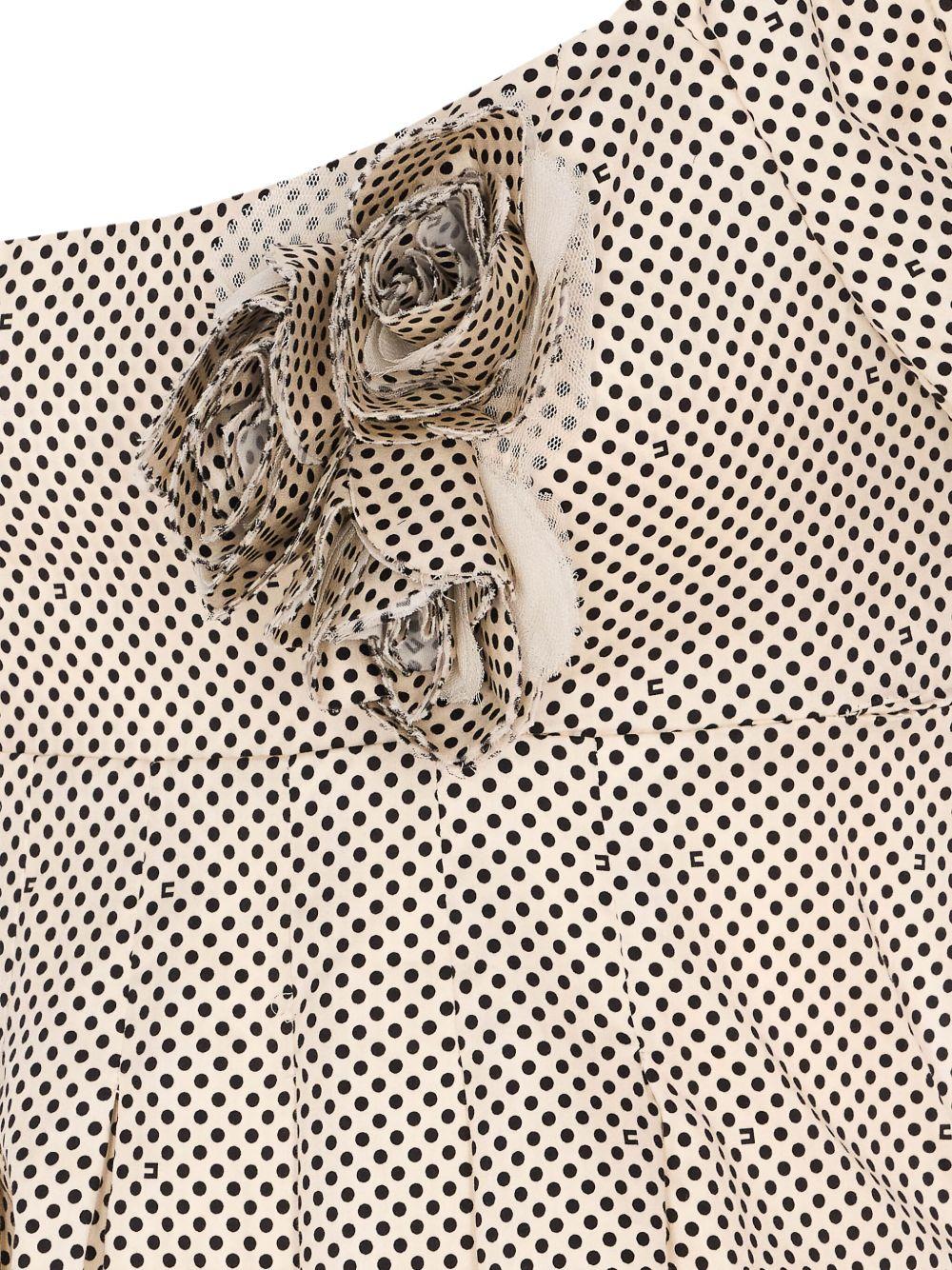 Abito in cotone con stampa pois e rose ricamate AB77652E2 E84 ELISABETTA FRANCHI 