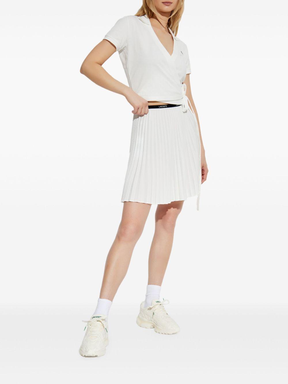 Gonna plissé con logo in vita JF1403 70V LACOSTE 
