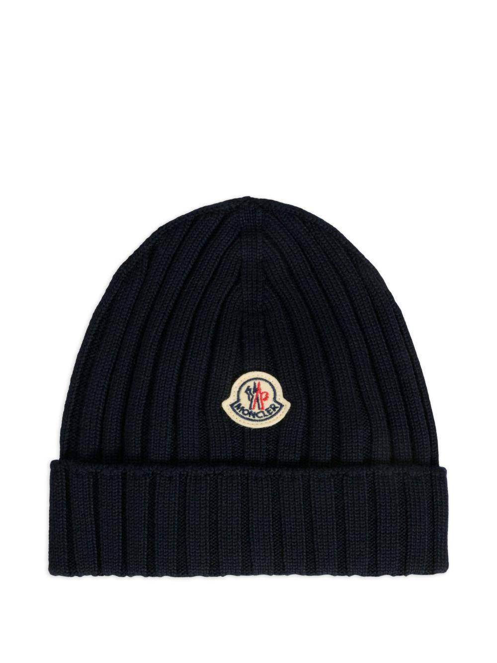 Berretto con Logo a Coste Enfant K29513B00006M1131 742 MONCLER KIDS 