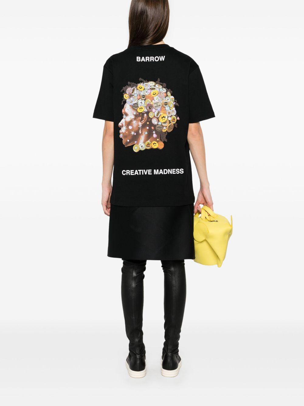 T-shirt nera creative madness barrow