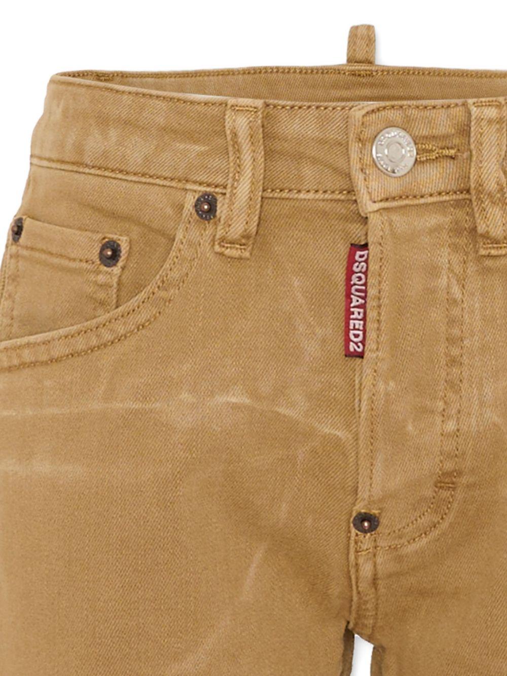 Shorts in cotone con logo ricamato DQ3291D0AFQ DQ730 DSQUARED KIDS 