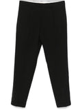 Black tapered leg trousers